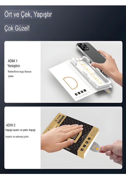 iPhone 17 Pro Kırılmaz Cam Ekran Koruyucu | Uygulama Standlı | Tam Uyum | Hd | Çizilmez, Iz Bırakmaz fırsatları