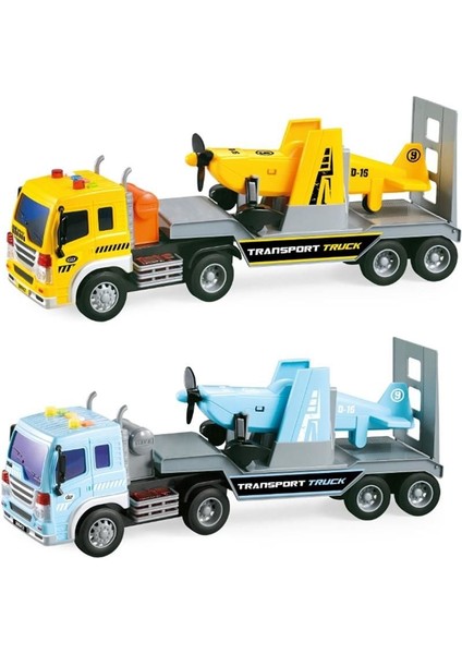 1:16 Sürtmeli Sesli Işıklı Uçak Taşıyan Tır Kız Erkek Çocuk Oyuncak Eğitici Oyuncaklar