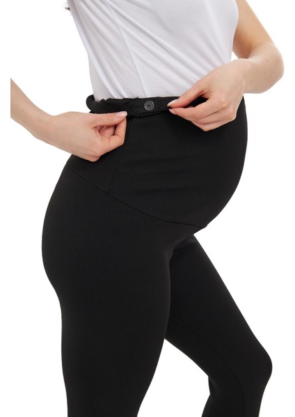 MYRA8140 Toparlayıcı Fitilli Mevsimlik Beli Ayarlanabilir Hamile Tayt indirimleri