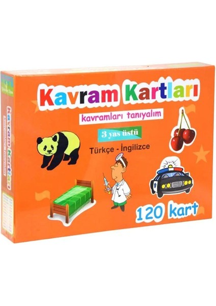 KZL-145 Kavram Kartları 120 Kart Kız Erkek Çocuk Oyuncak Eğitici Oyuncaklar