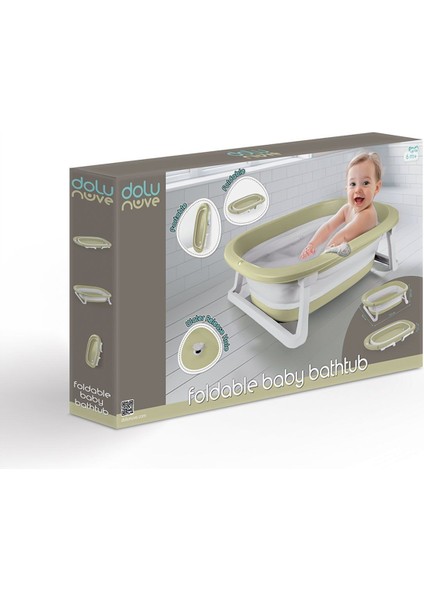 7265 Katlanır Bebek Yıkama Küveti Eco Yeşil -Dolu Oyuncak Kız Erkek Çocuk Oyuncak Eğitici Oyuncaklar