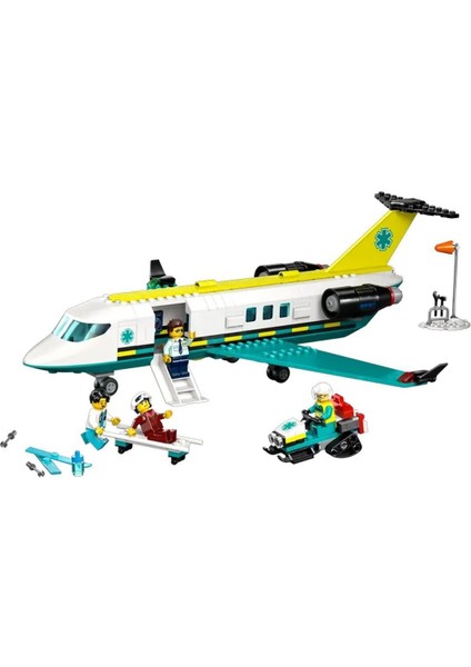 60465 LEGO City Helikopter Ambulans Uçağı 403 Parça +6 Yaş Kız Erkek Çocuk Oyuncak Eğitici Oyuncakla