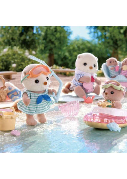 5804 Sylvanian Families Su Samuru Kız Kardeşler ve Şnorkel Seti +3 Yaş Kız Erkek Çocuk Oyuncak Eğiti fırsatları
