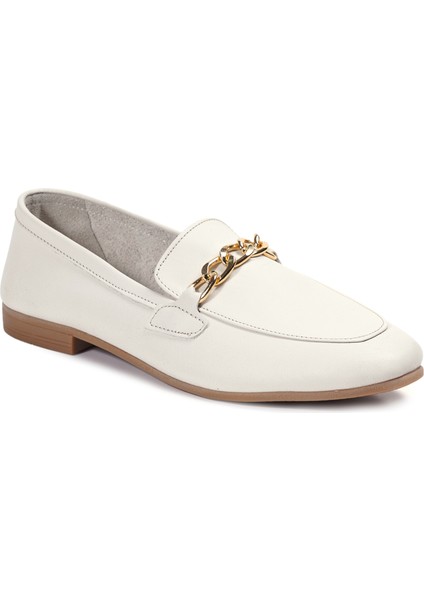 Krem Loafer Hakiki Deri Kadın Ayakkabı fiyatları