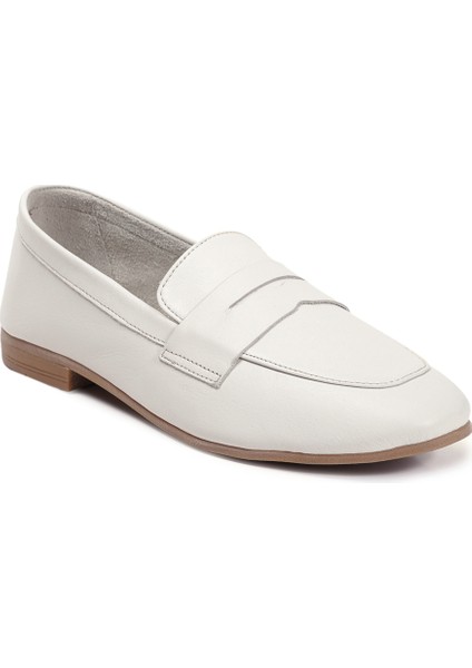 Krem Loafer Hakiki Deri Kadın Ayakkabı fiyatları