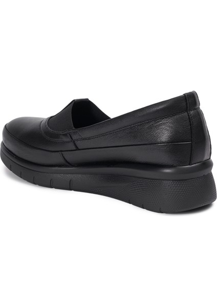 Siyah Comfort Hakiki Deri Kadın Ayakkabı modelleri
