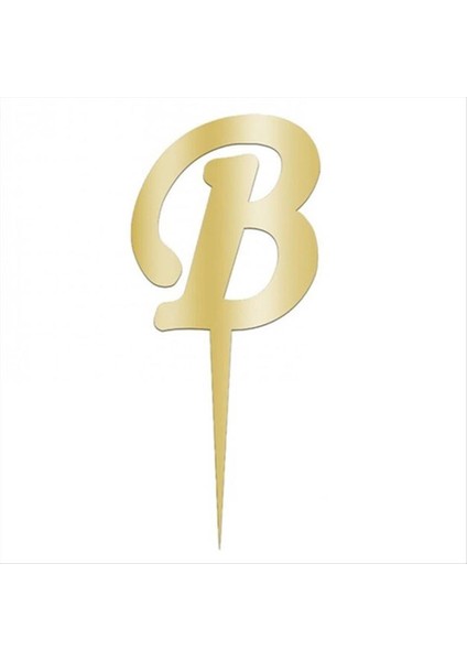 Techmrt Sarı Renkli Harf Pasta ve Kek Pleksi-B