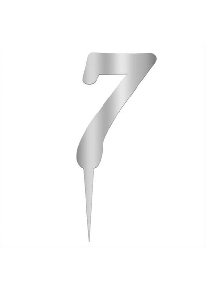 Techmrt Gümüş Renkli Rakam Pasta ve Kek Pleksi-7 modelleri