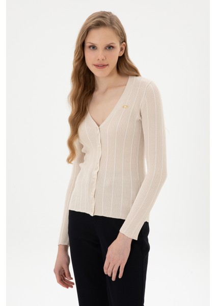 Kadın Krem Hırka (Triko) 50313580-VR071