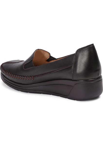 Kahverengi Comfort Hakiki Deri Kadın Ayakkabı modelleri