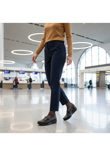 Kahverengi Comfort Hakiki Deri Kadın Ayakkabı fırsatları