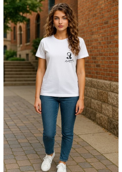 Unisex Atatürk ve Imzası Baskılı %100 Pamuk T-Shirt modelleri