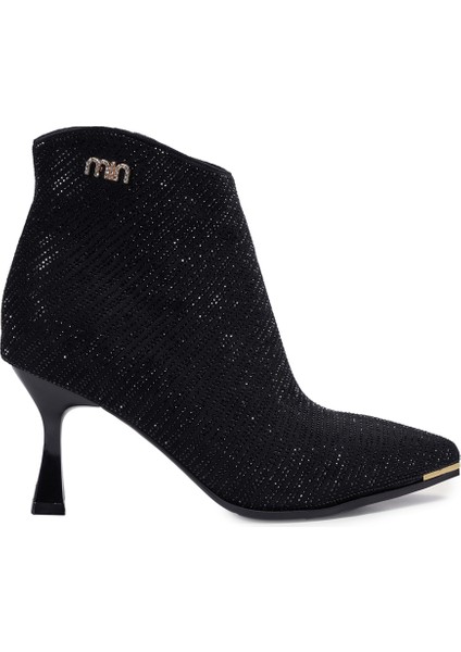 Siyah Abiye Süet Kadın Ayakkabı