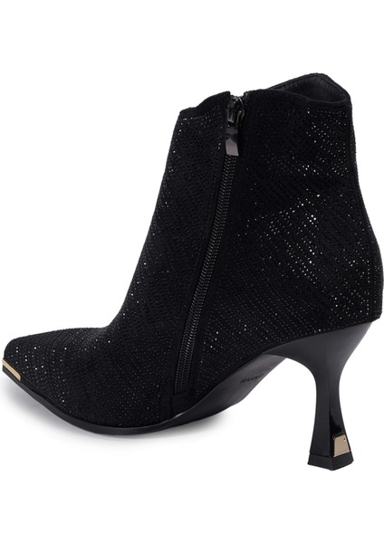 Siyah Abiye Süet Kadın Ayakkabı modelleri