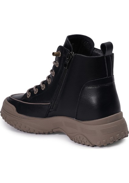 Siyah Casual Hakiki Deri Kadın Bot modelleri
