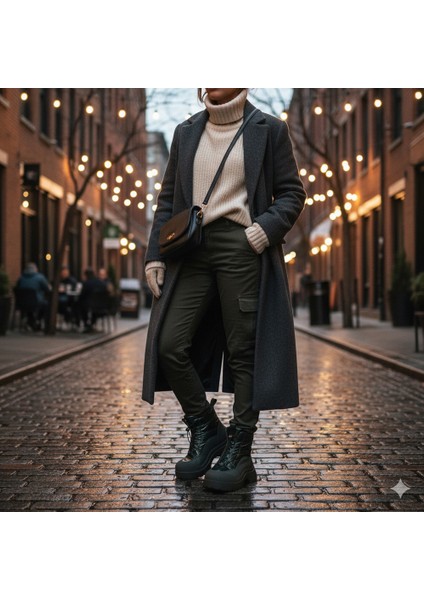 Yeşil Sneakers Anorak Kadın Bot fırsatları