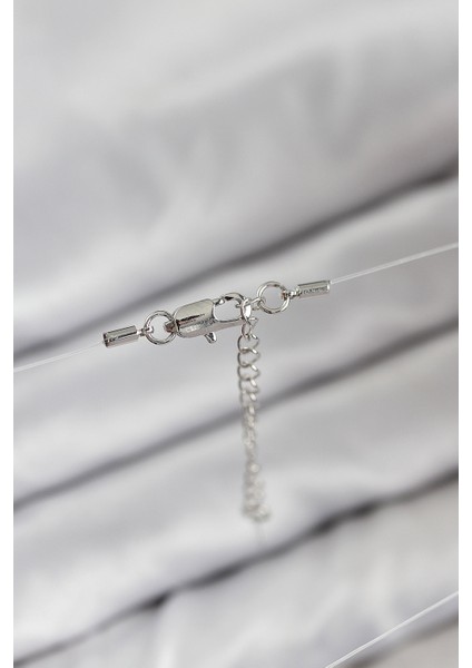 Misineli Zirkon Taşlı Model Gümüş Renk Hayalet Kolye - Lisinya fiyatları