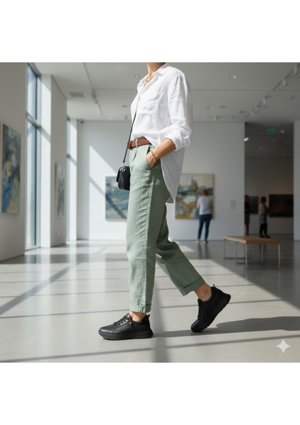 Siyah Sneakers Vegan Kadın Ayakkabı fırsatları