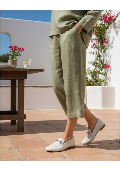 Krem Loafer Hakiki Deri Kadın Ayakkabı fırsatları