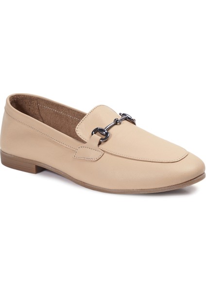 Bej Loafer Hakiki Deri Kadın Ayakkabı fiyatları