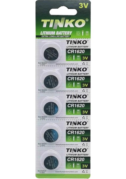 Pil Düğme 1620 3V 5li Paket