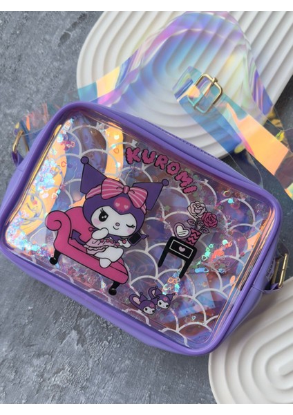 Kuromi Şeffaf Yan Çanta Çocuk Çantası