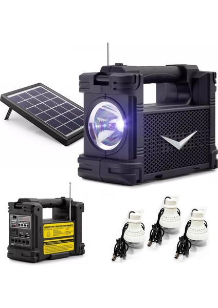 NS-261LS Solar Kamp Lambası Acil Durum Işığı Şarjlı