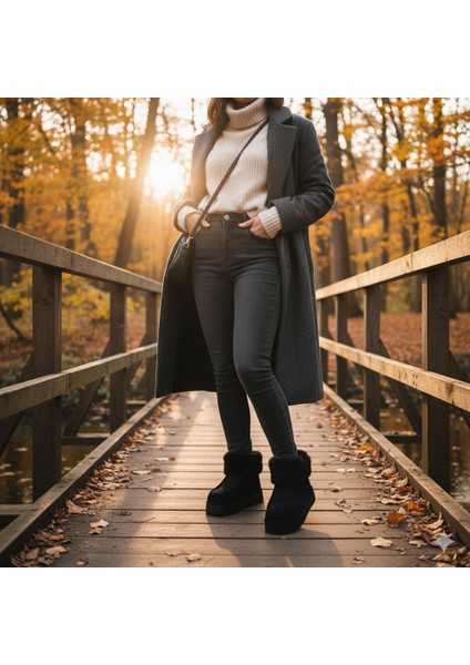 Siyah Casual Vegan Kadın Bot fırsatları