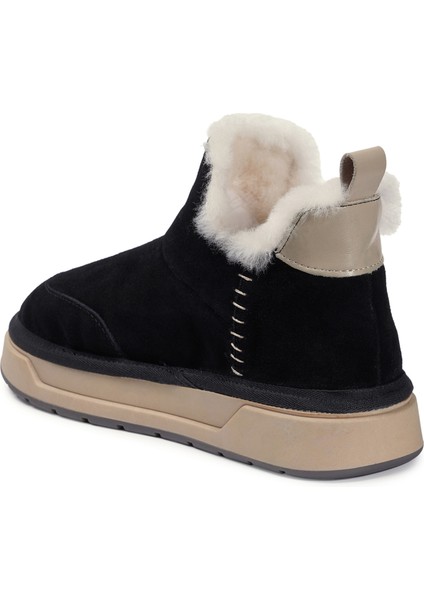 Siyah Casual Süet Deri Kadın Bot modelleri