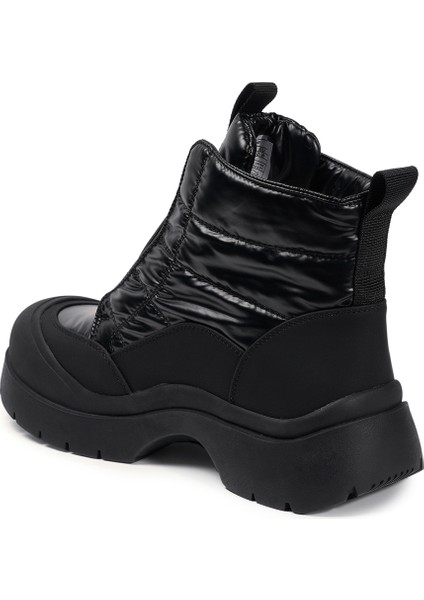 Siyah Sneakers Anorak Kadın Bot modelleri