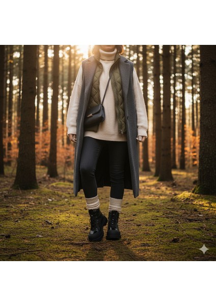 Siyah Sneakers Anorak Kadın Bot fırsatları