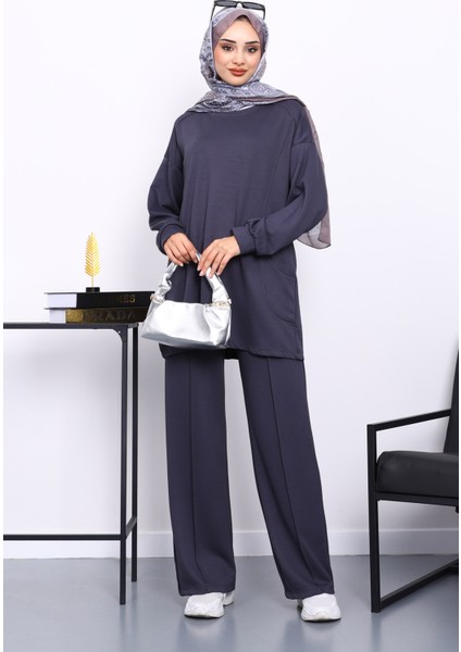 Antrasit Yan Cepli Omuz Parçalı Alt Çımalı Modal Takım fiyatları