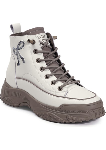 Krem Casual Hakiki Deri Kadın Bot fiyatları