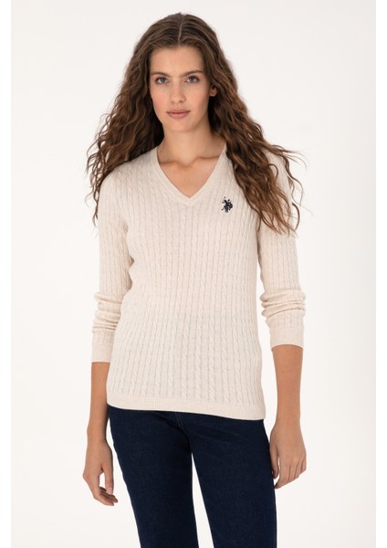 Kadın Krem Melanj Kazak /triko 50313625-VR159