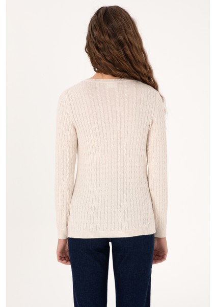 Kadın Krem Melanj Kazak /triko 50313625-VR159 indirimleri