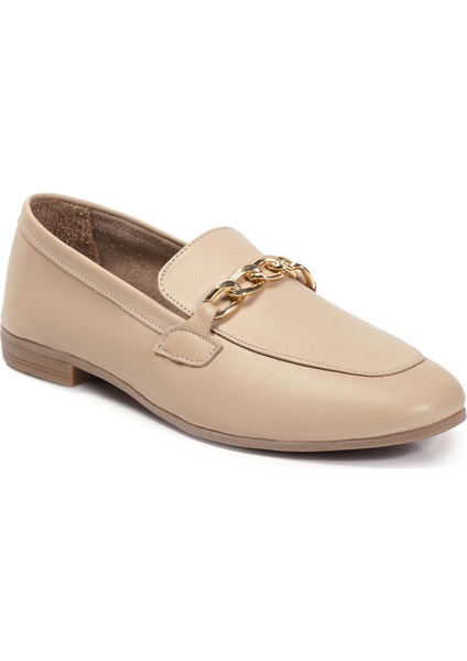 Bej Loafer Hakiki Deri Kadın Ayakkabı fiyatları