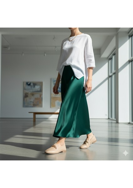 Bej Loafer Hakiki Deri Kadın Ayakkabı fırsatları