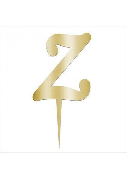 Techmrt Sarı Renkli Harf Pasta ve Kek Pleksi-Z