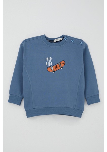 Erkek Bebek Eşofman Takımı Kaykay Zamanı 9 Ay-3 Yaş, Indigo fırsatları