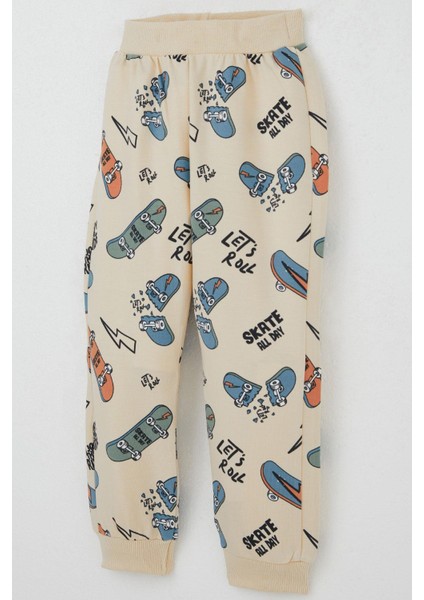 Erkek Bebek Eşofman Takımı Kaykay Zamanı 9 Ay-3 Yaş, Indigo