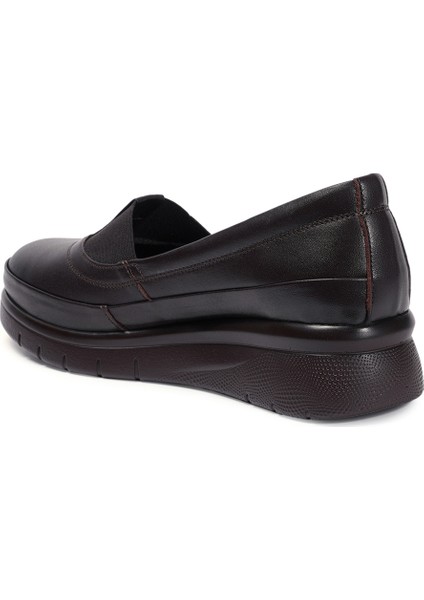 Kahverengi Comfort Hakiki Deri Kadın Ayakkabı modelleri