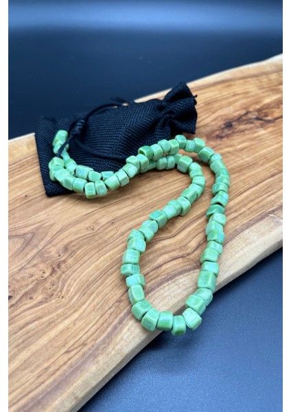 El Yapımı Yeşil Bodrum Cam Boncuk Ayarlanabilir Bohem Kolye modelleri