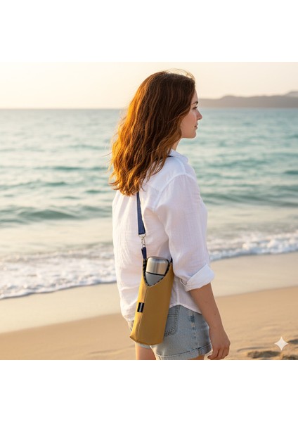 1 Litrelik El Yapımı U Model Hardal & Lacivert Matara Kılıfı fiyatları