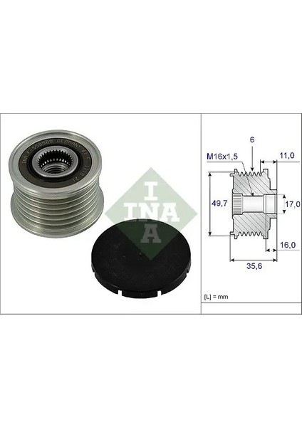 535001610 Alternator Kasnagi A0001500550 A0001500650 A0001501650