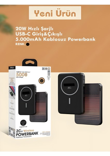 20W Hızlı Şarj Magsafe Powerbank | 5000MAH Taşınabilir Şarj Cihazı Type-C Giriş/çıkış indirimleri