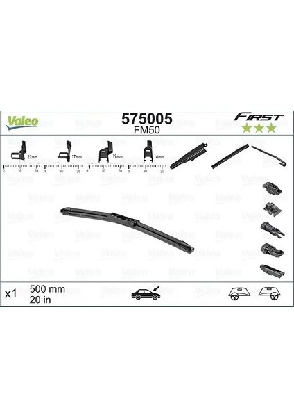 575005 Silecek Supurgesi Tek 357955427 431955427 6K0955425E