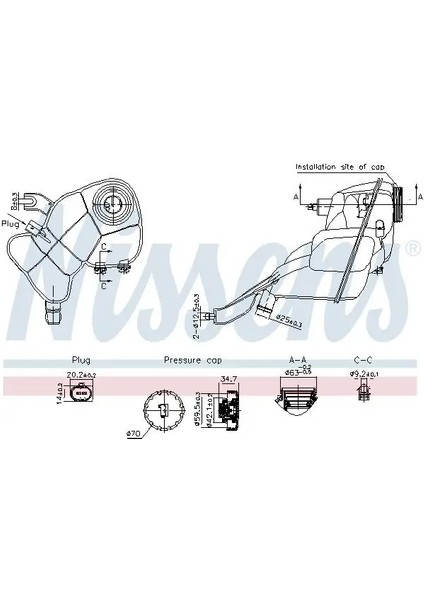 996204 Yedek Su Deposu A2215000349