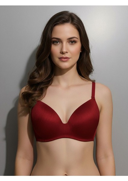 Acemoğlu Light B Cup Desteksiz Gizli Balenli Parlak Kumaş Sütyen - Çıkarılabilir Askılılı
