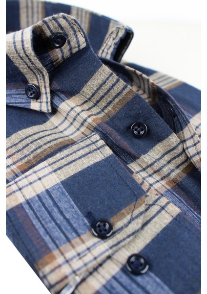 Büyük Beden Erkek Lacivert Yünlü Kışlık Gömlek – Cepli Geniş Kesim Flanel Model modelleri