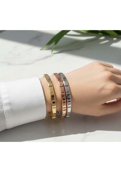 14 Ayar Sade Dikdörtgen Bilezik - 7,00GR. fiyatları